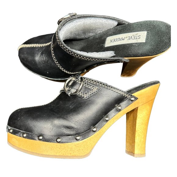 Vintage Steve Madden Faris Heeled Clog (8B) - Picture 5 of 11